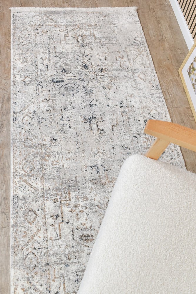 Eternal 30162A Blue Grey Runner - Floorsome - RUNNER - LYON - 30162A - BLUE - GREY - 80X300 - RUNNER