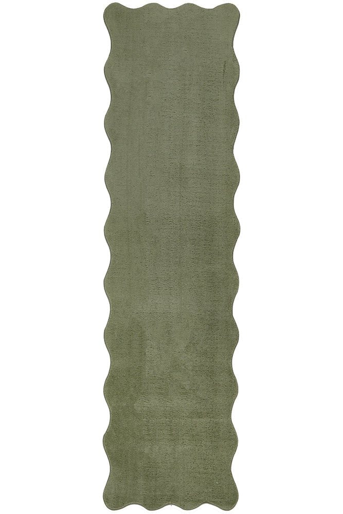 Evelyn Green Runner Rug - Floorsome - Evelyn Collection - EVE - GREEN - 200X80 - Evelyn Collection