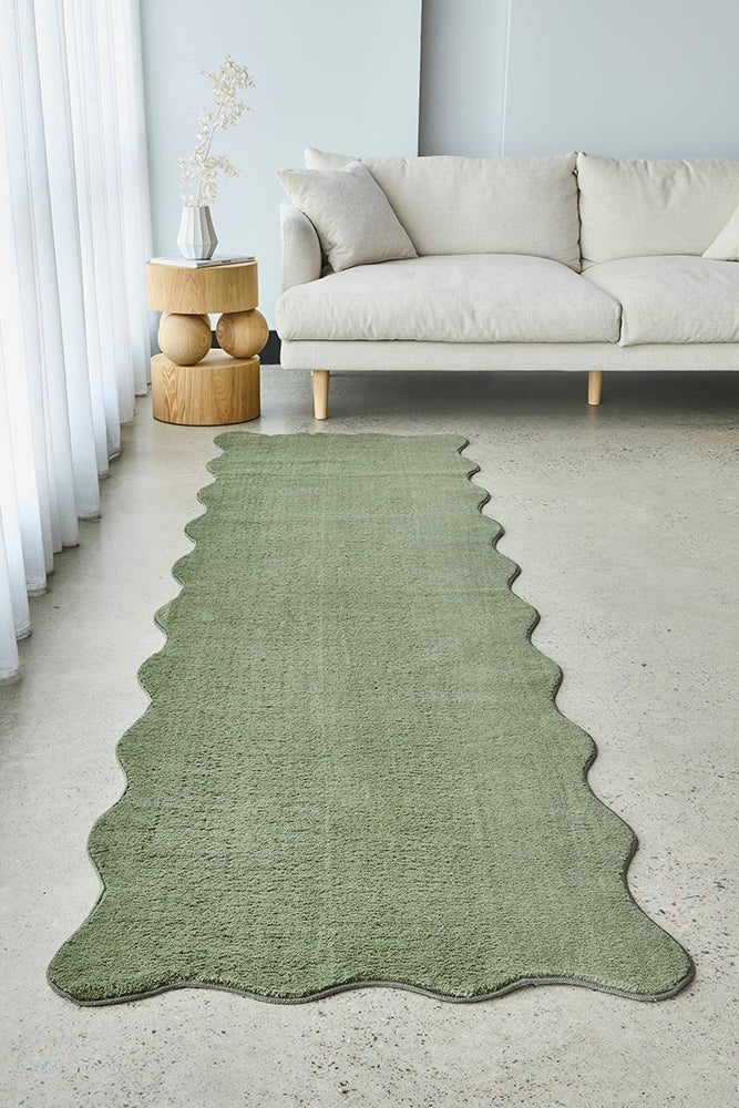 Evelyn Green Runner Rug - Floorsome - Evelyn Collection - EVE - GREEN - 200X80 - Evelyn Collection