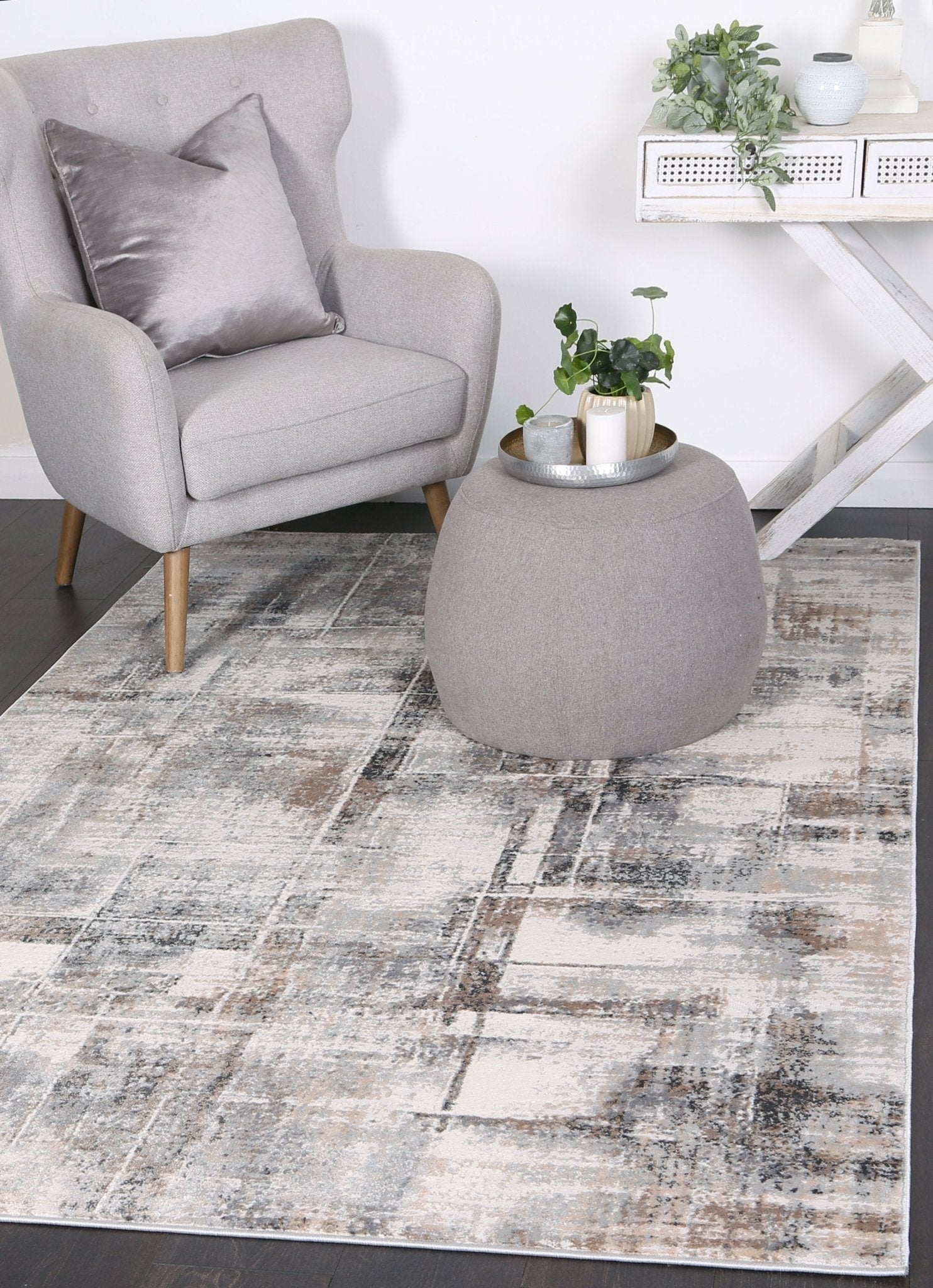 Expressions Beige Grey Modern Rug - Floorsome - Modern Rugs - EXPRE160EX07 - Modern Rugs