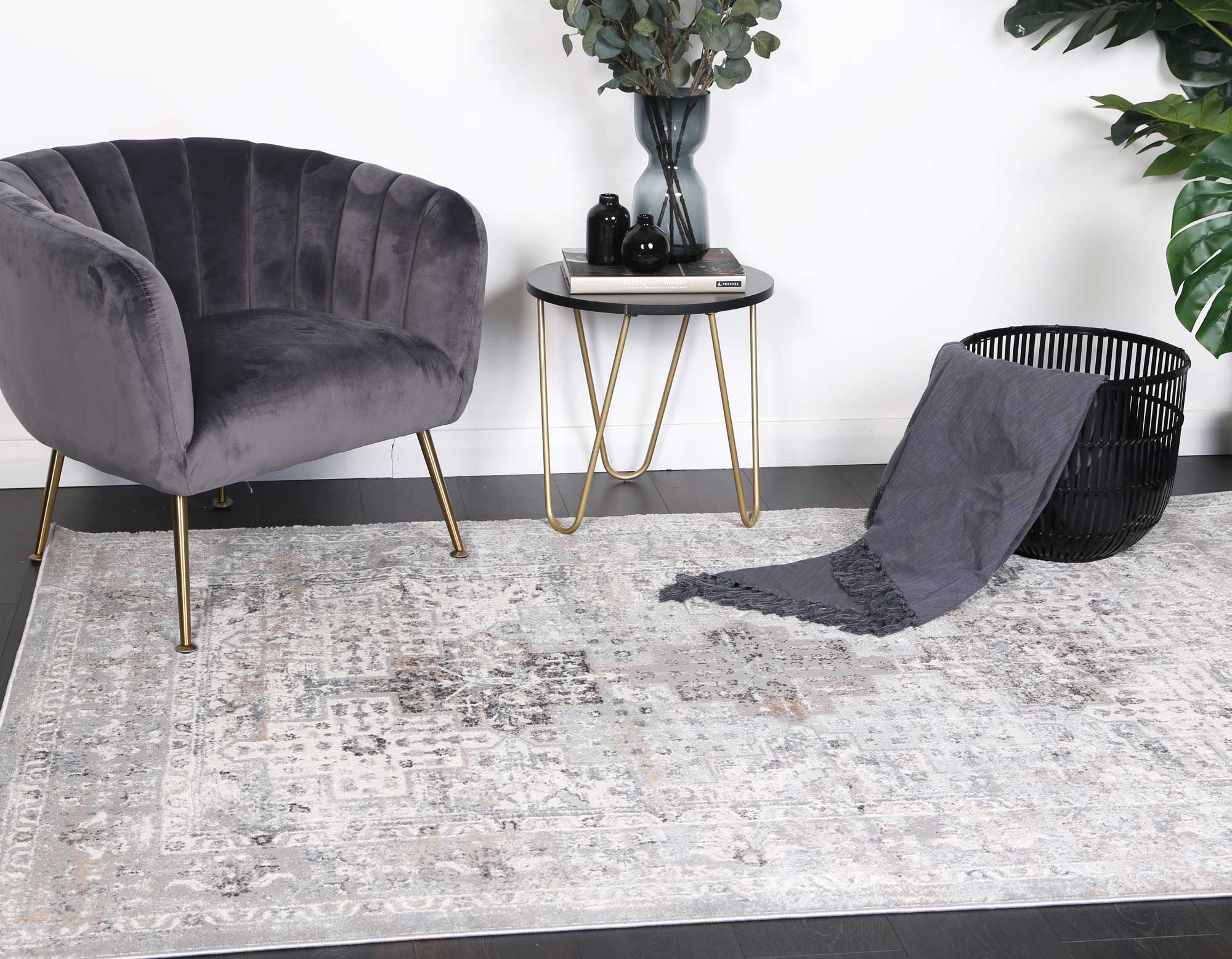 Expressions Grey Oriental Rug - Floorsome - modern rugs - EXPRE160EX04 - modern rugs