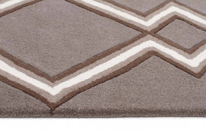 Fantasy Festival Taupe Skies Handmade Wool Rug - Floorsome - Modern
