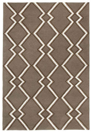 Fantasy Festival Taupe Skies Handmade Wool Rug - Floorsome - Modern