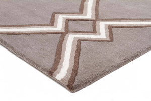 Fantasy Festival Taupe Skies Handmade Wool Rug - Floorsome - Modern