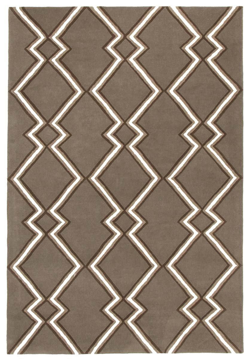 Fantasy Festival Taupe Skies Handmade Wool Rug - Floorsome - Modern