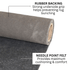 Felt Rug Underlay with Non - Slip Rubber Backing - Floorsome - Rug Underlay - FLTRBRRGP220330 - Rug Underlay