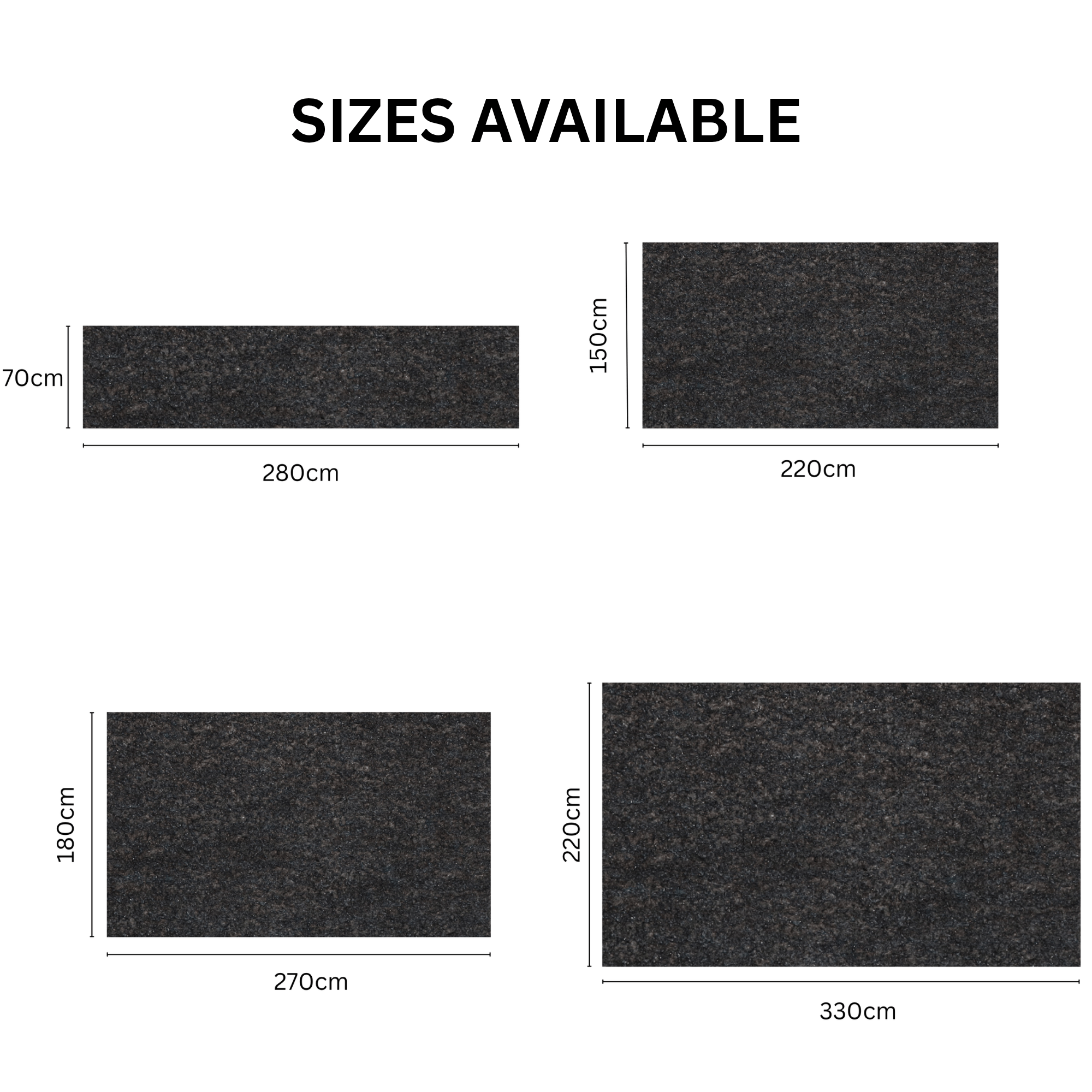 Felt Rug Underlay with Non - Slip Rubber Backing - Floorsome - Rug Underlay - FLTRBRRGP220330 - Rug Underlay