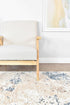 Finnegan 10166A Stone Patch Runner - Floorsome - RUNNER - VELVET - 10166A - BLUE - BEIGE - 80X300 - RUNNER