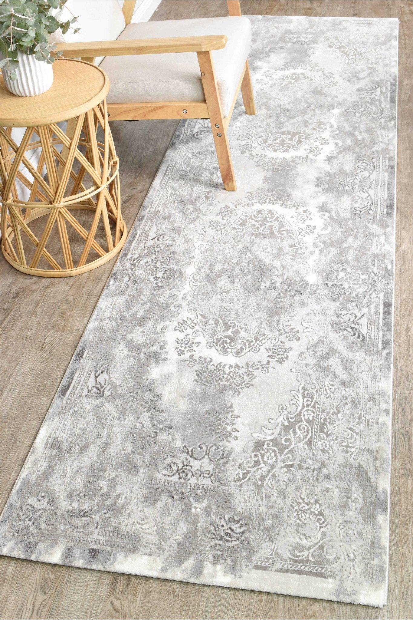 Finnegan 10172B Neutral Grey Rug - Floorsome - INDOOR/OUTDOOR - VELVET - 10172B - GREY - LGREY - 160X230 - INDOOR/OUTDOOR