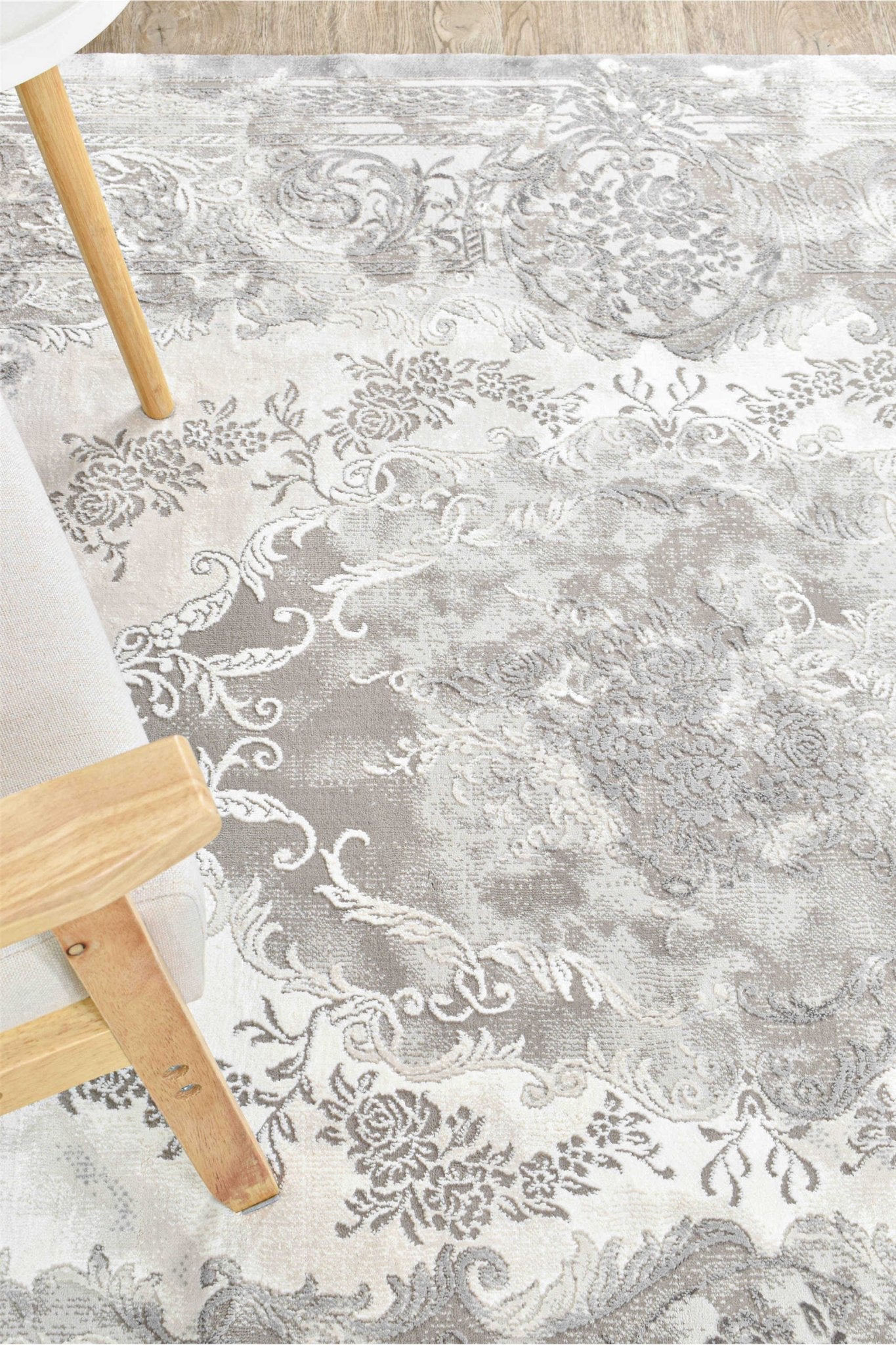 Finnegan 10172B Neutral Grey Rug - Floorsome - INDOOR/OUTDOOR - VELVET - 10172B - GREY - LGREY - 160X230 - INDOOR/OUTDOOR