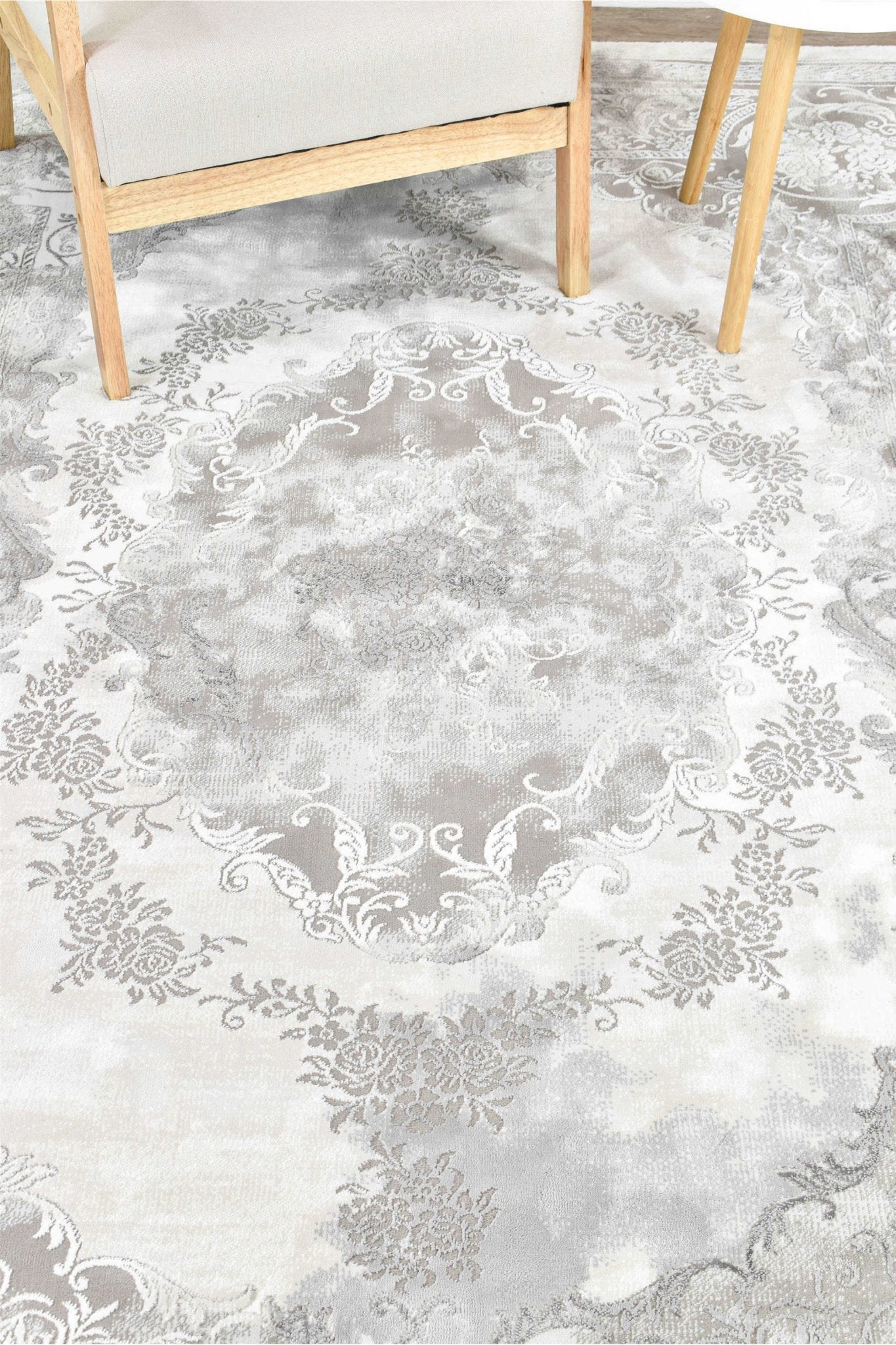 Finnegan 10172B Neutral Grey Rug - Floorsome - INDOOR/OUTDOOR - VELVET - 10172B - GREY - LGREY - 160X230 - INDOOR/OUTDOOR