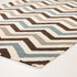 Flat Weave Chevron Design Rug Blue Brown - Floorsome - Modern - NOM - 18 - BLUE - 225X155 - Modern