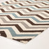 Flat Weave Chevron Design Rug Blue Brown Runner - Floorsome - Modern - NOM - 18 - BLU - 300X80 - Modern