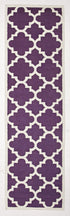 Flat Weave Large Moroccan Design Rug Aubergine Runner - Floorsome - Modern - NOM - 23 - AUB - 300X80 - Modern