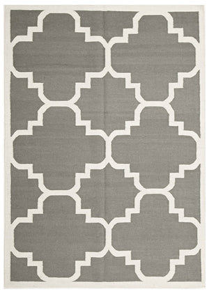 Flat Weave Large Moroccan Design Rug Grey - Floorsome - Modern