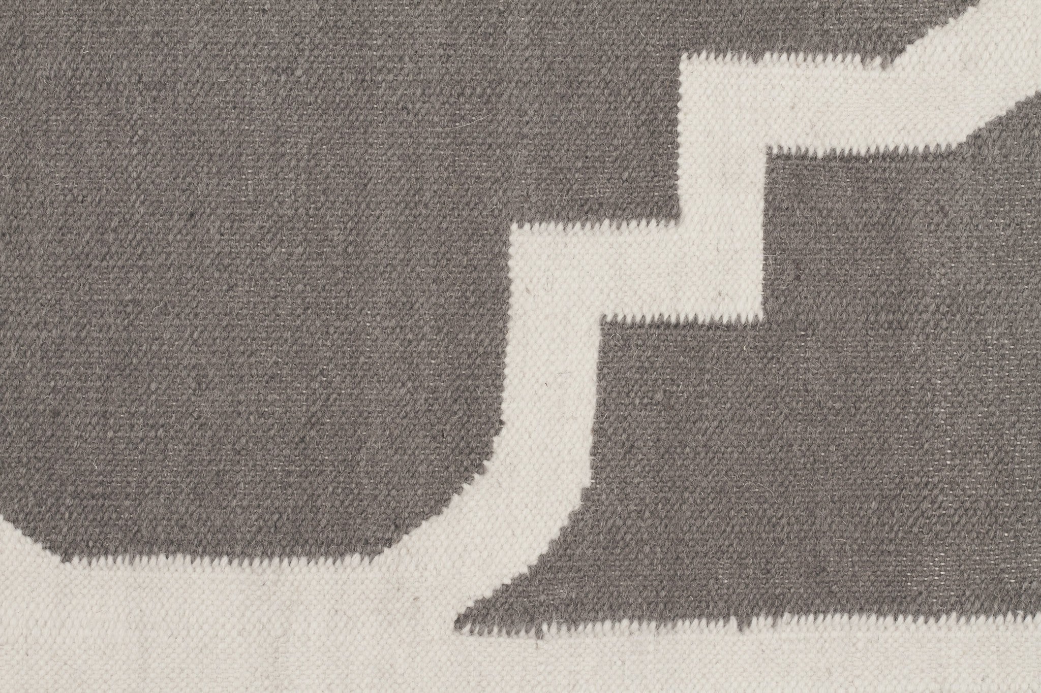 Flat Weave Large Moroccan Design Rug Grey - Floorsome - Modern - NOM - 23 - GREY - 225X155 - Modern