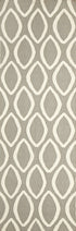 Flat Weave Oval Print Runner Rug Grey - Floorsome - Modern - NOM - 20 - GREY - 300X80 - Modern