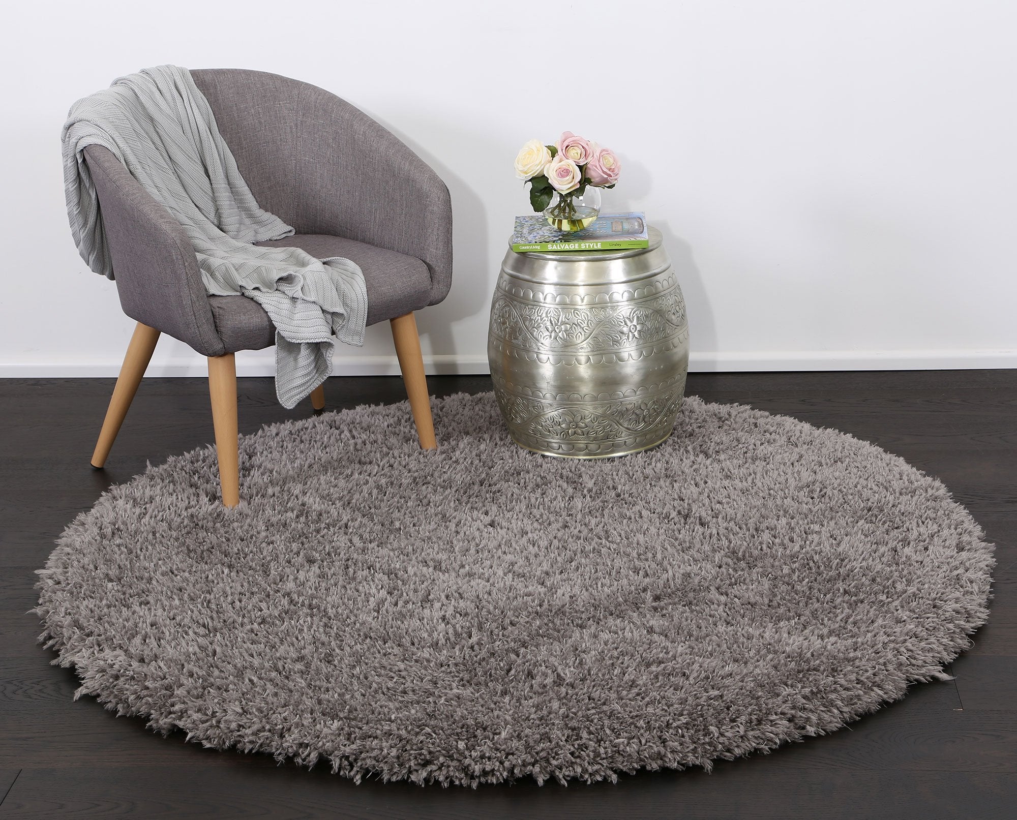Flokati Shag Rug Charcoal - Floorsome - Shaggy - FLOK80180062CHAR - Shaggy