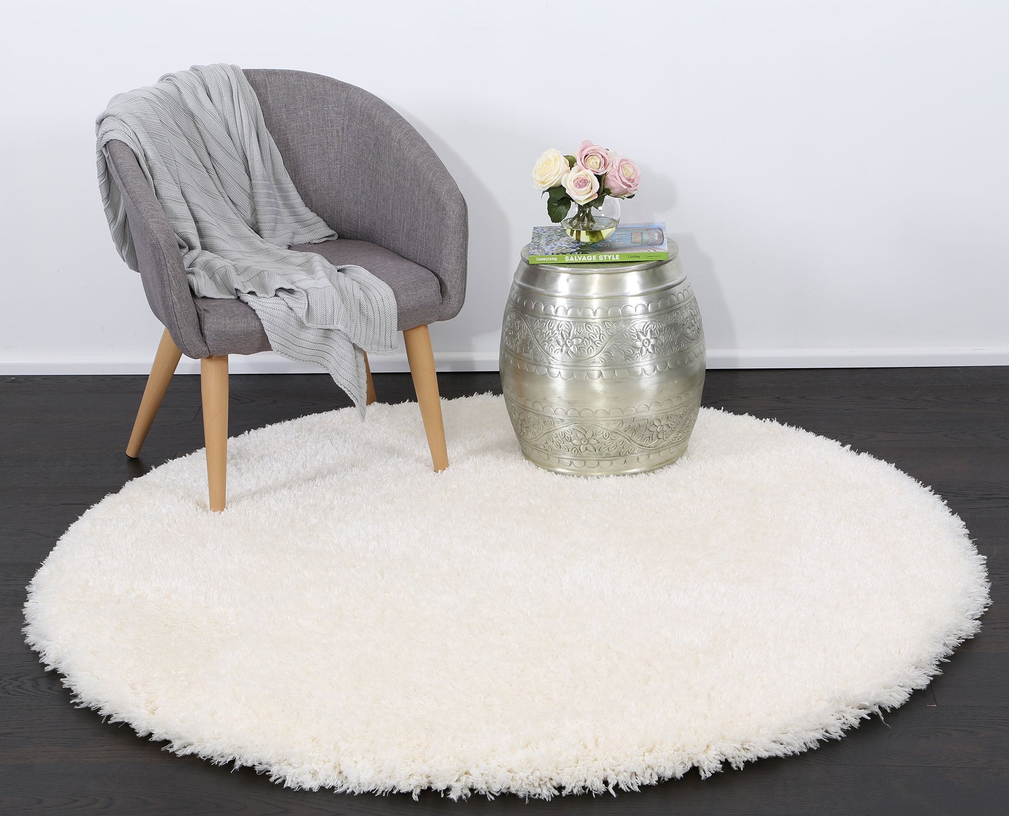 Flokati Shag Rug White - Floorsome - Shaggy - FLOK80180062WHIT - Shaggy