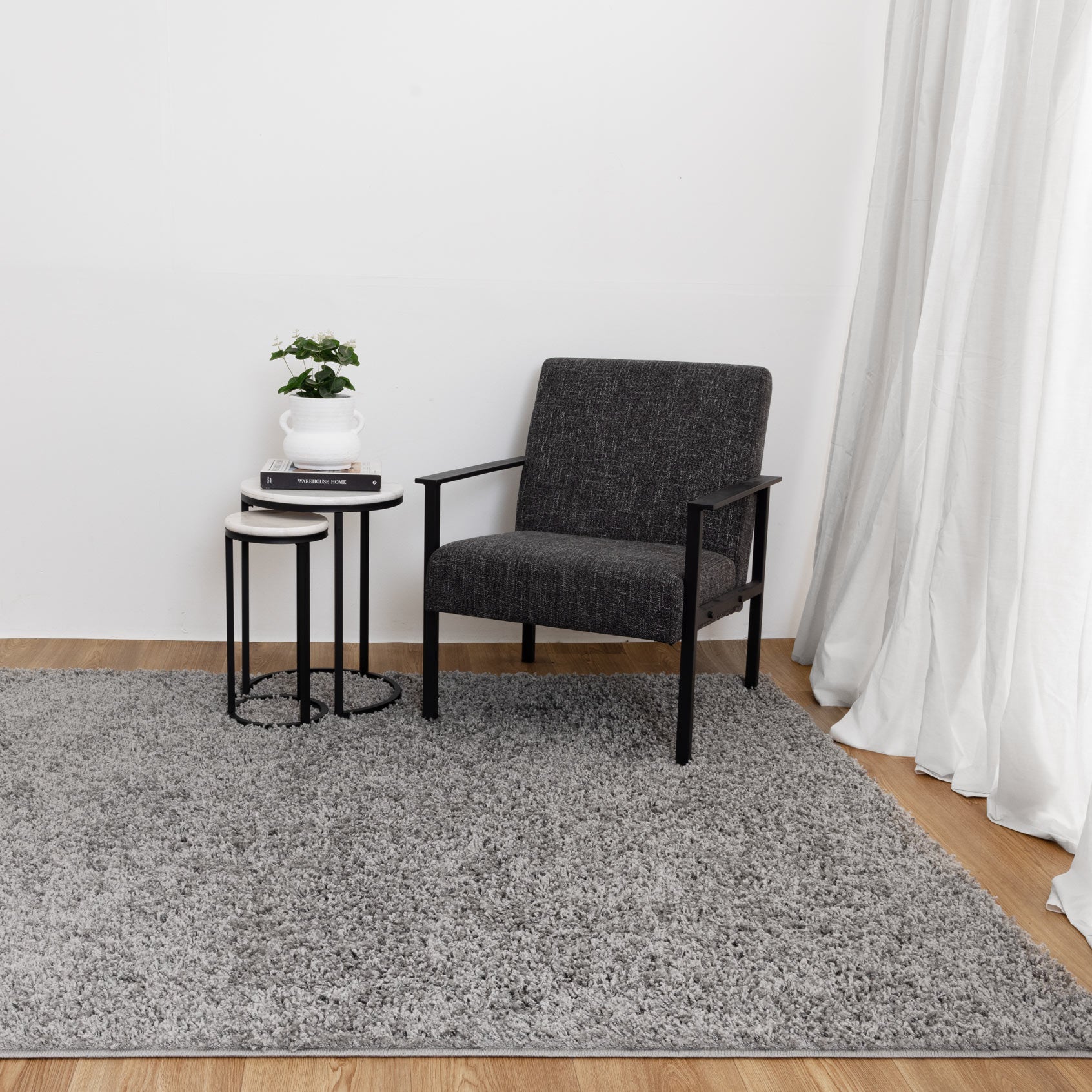 Florence Shaggy Light Grey - Floorsome - Rug - FLOR1608036LGRE - Rug