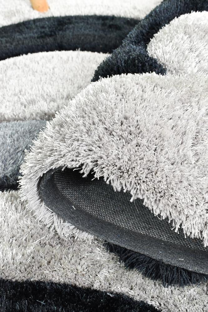 Florida Black Grey Rug 883 - Floorsome - Shag - MIS - TD833 - B1 - BG - 60X90 - Shag