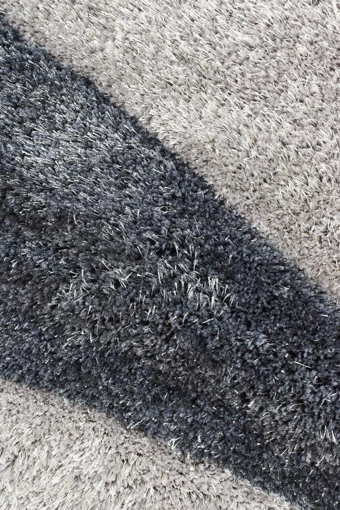 Florida Black Grey Rug 883 - Floorsome - Shag - MIS - TD833 - B1 - BG - 60X90 - Shag