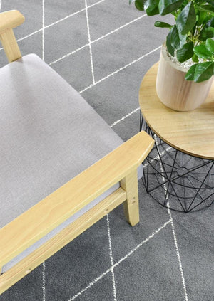 Focus Grey Diamond Rug - Floorsome - Modern Rugs