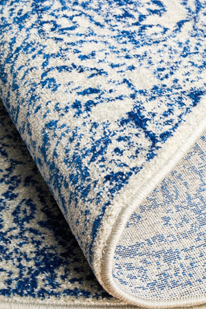 Frost Blue Transitional Round Rug - Floorsome - Modern