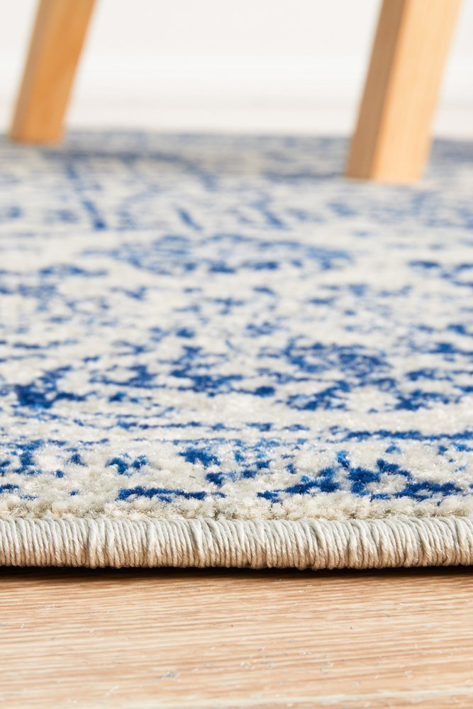 Frost Blue Transitional Round Rug - Floorsome - Modern