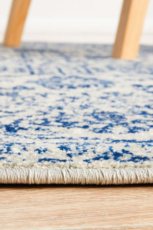 Frost Blue Transitional Round Rug - Floorsome - Modern