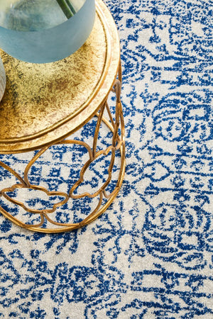 Frost Blue Transitional Round Rug - Floorsome - Modern