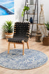 Frost Blue Transitional Round Rug - Floorsome - Modern