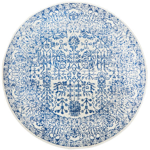 Frost Blue Transitional Round Rug - Floorsome - Modern