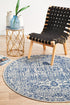 Frost Blue Transitional Round Rug - Floorsome - Modern - EVO - 256 - BLUE - 150X150 - Modern