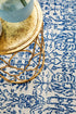 Frost Blue Transitional Round Rug - Floorsome - Modern - EVO - 256 - BLUE - 150X150 - Modern