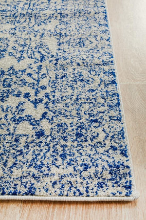 Frost Blue Transitional Runner Rug - Floorsome - Modern