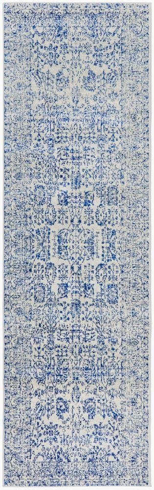 Frost Blue Transitional Runner Rug - Floorsome - Modern - EVO - 256 - BLUE - 300X80 - Modern