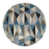 Gem Stone Designer Wool Round Rug Blue - Floorsome - Modern - MTX - 901 - TUR - 120X120 - Modern