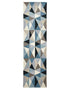 Gem Stone Designer Wool Runner Rug Blue - Floorsome - Modern - MTX - 901 - TUR - 300X80 - Modern