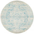 Glacier White Blue Transitional Round Rug - Floorsome - Modern - EVO - 253 - WBLU - 150X150 - Modern
