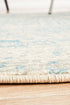 Glacier White Blue Transitional Round Rug - Floorsome - Modern - EVO - 253 - WBLU - 150X150 - Modern