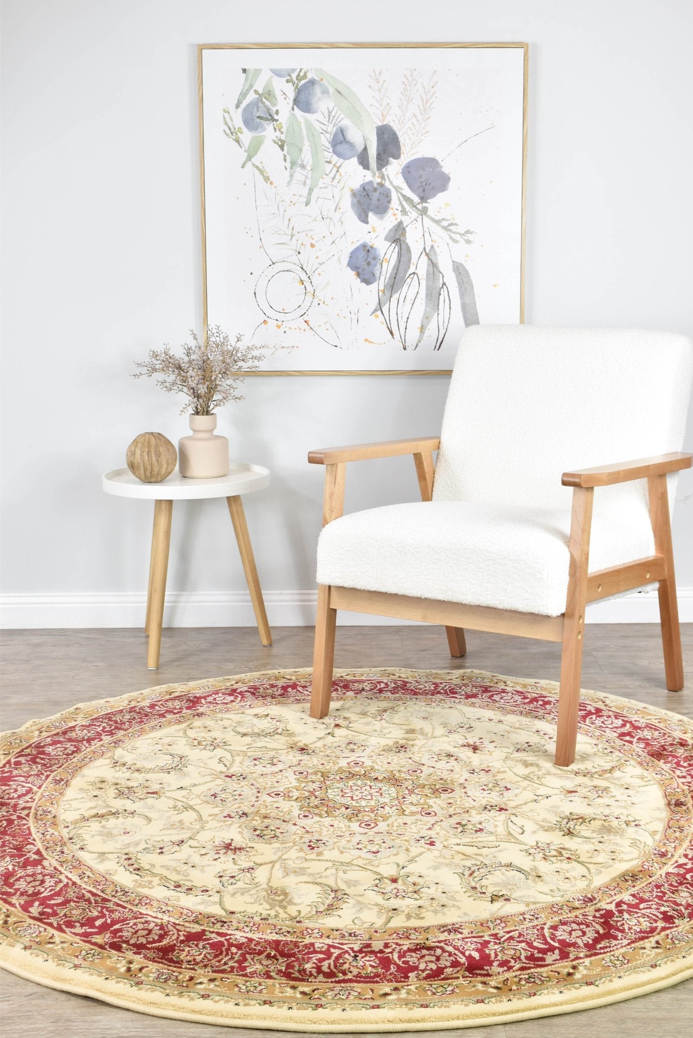 Granada 15 Cream Red - Floorsome - TRADITIONAL - ADEL - 15 - CRE - RED - 120X170 - TRADITIONAL
