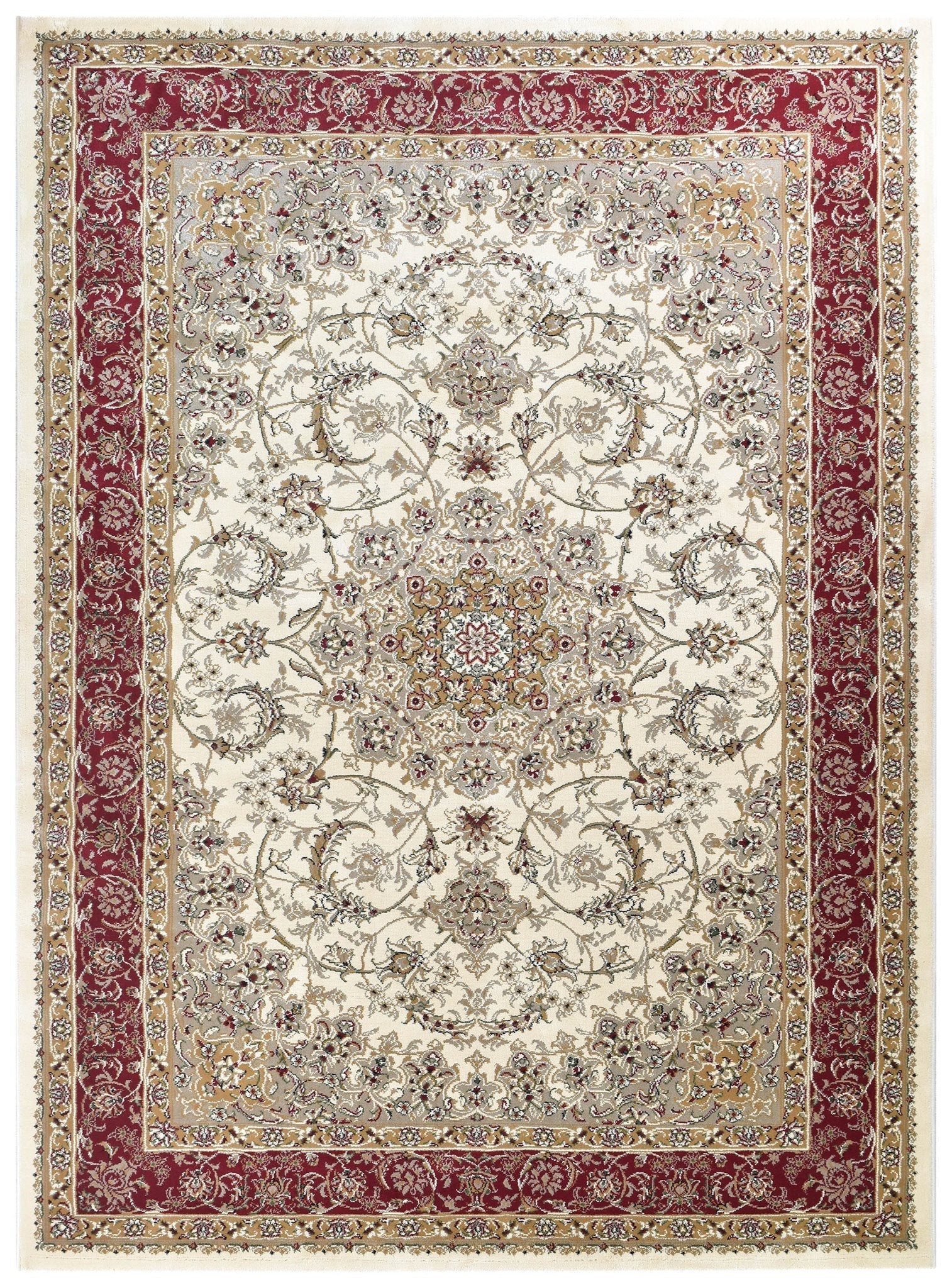 Granada 15 Cream Red - Floorsome - TRADITIONAL - ADEL - 15 - CRE - RED - 120X170 - TRADITIONAL