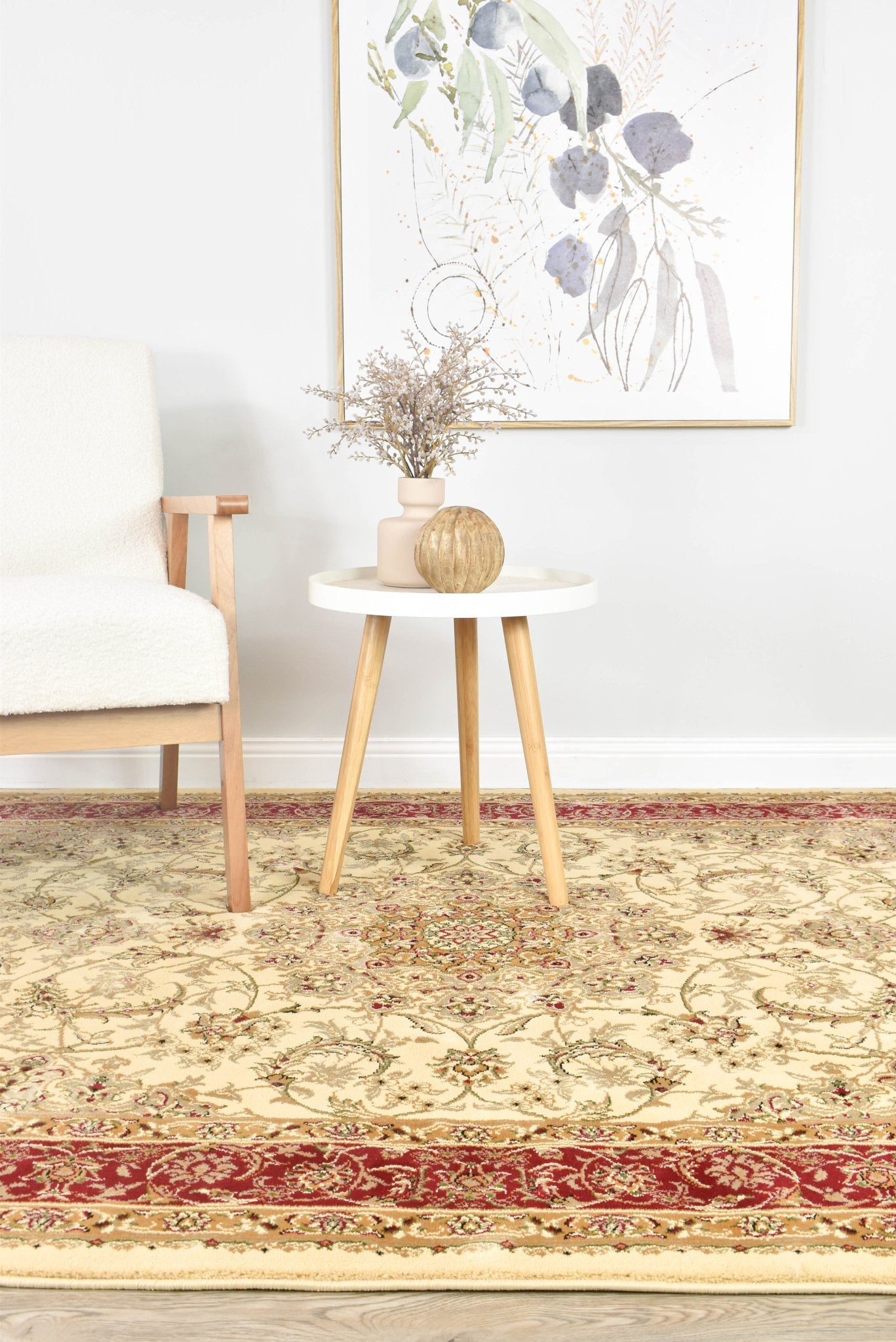 Granada 15 Cream Red - Floorsome - TRADITIONAL - ADEL - 15 - CRE - RED - 120X170 - TRADITIONAL