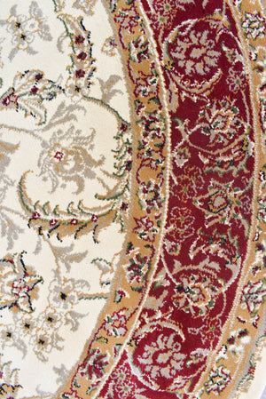 Granada Round 15 Cream Red - Floorsome - ROUND