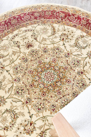 Granada Round 15 Cream Red - Floorsome - ROUND