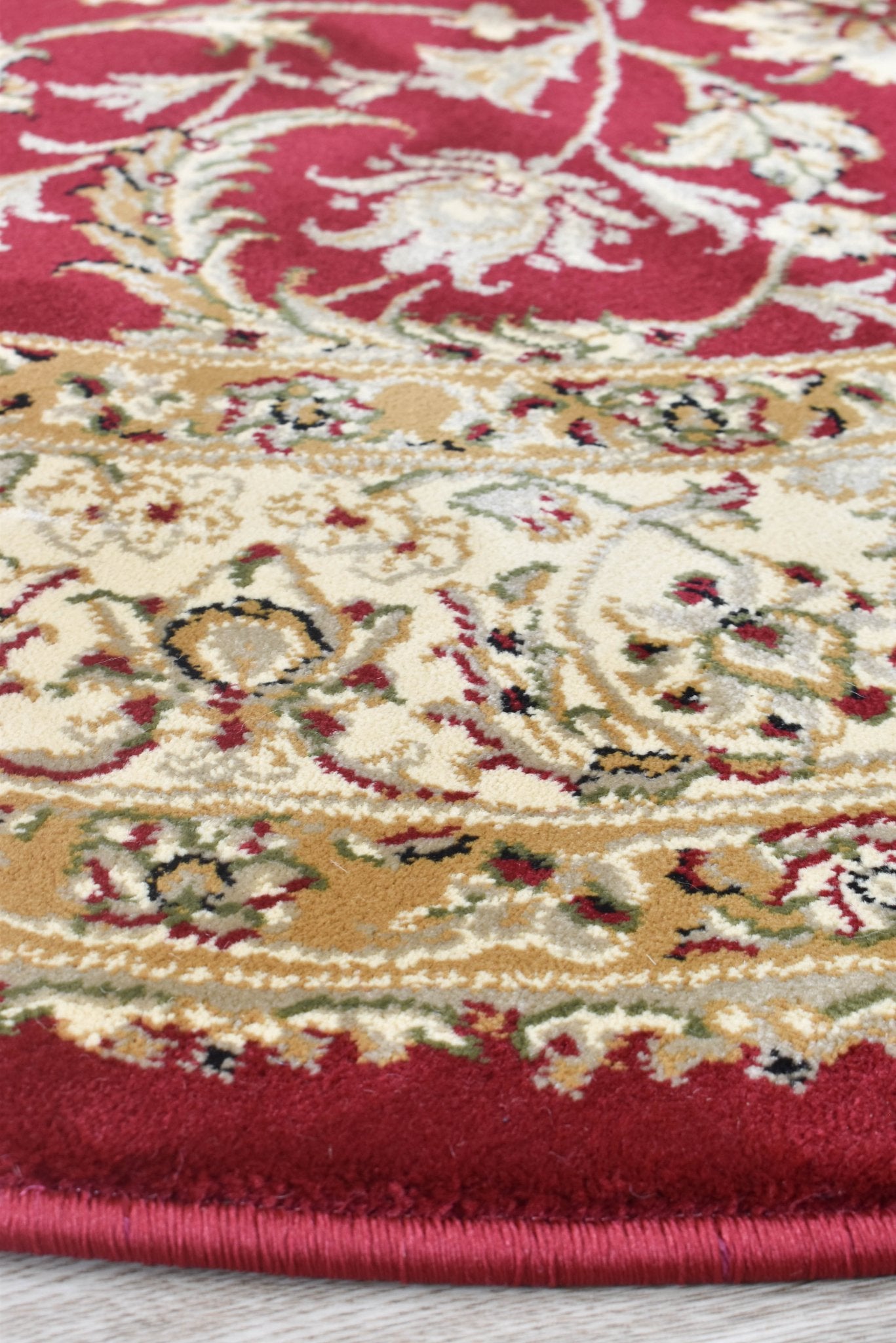Granada Round 15 Red - Floorsome - ROUND - ADEL - 15 - RED - 160X160 - ROUND