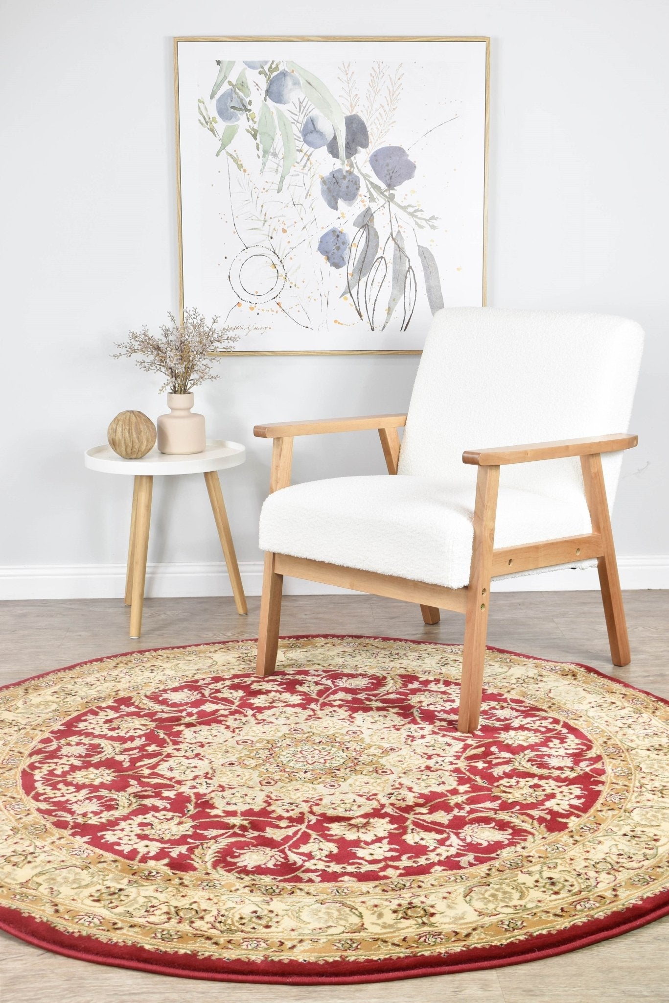 Granada Round 15 Red - Floorsome - ROUND - ADEL - 15 - RED - 160X160 - ROUND