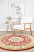 Granada Round 15 Red - Floorsome - ROUND - ADEL - 15 - RED - 160X160 - ROUND