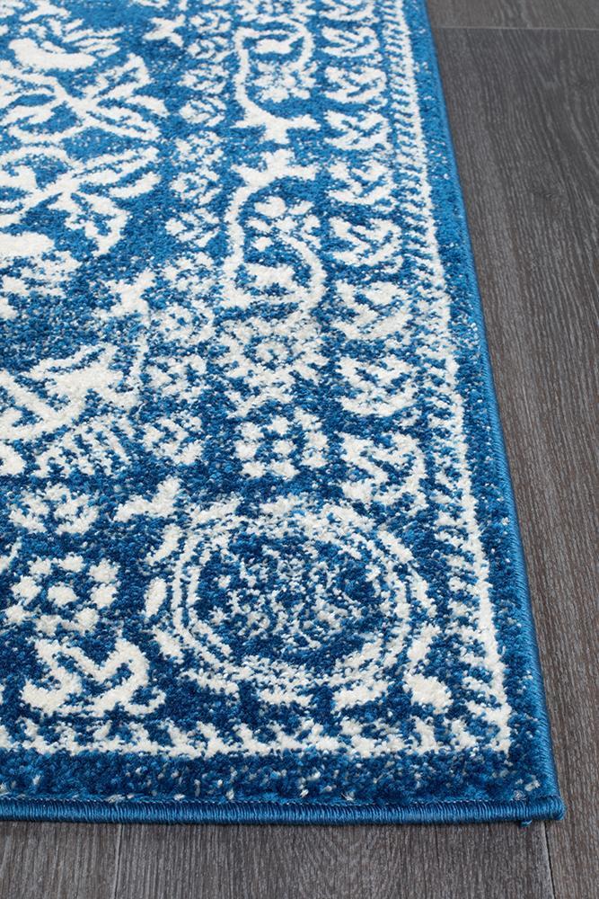 Gwyneth Stunning Transitional Navy Rug - Floorsome - Modern